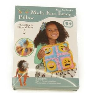 Emoji Four Face Pillow Craft Kids Knot and Sewing